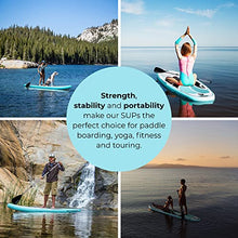 Load image into Gallery viewer, Wild Origins Stand Up Inflatable Paddle Board with SUP Accessories &amp; Backpack, Non-Slip Deck, Waterproof Bag &amp; Phone Case, Carry Straps, Adjustable Paddle, Hand Pump, Leash, Kayak Seat &amp; Repair Kit
