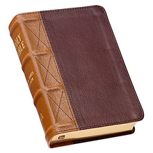 Load image into Gallery viewer, KJV Holy Bible, Compact Large Print, Premium Full Grain Leather Red Letter Edition - Ribbon Marker, King James Version, Saddle Tan/Butterscotch
