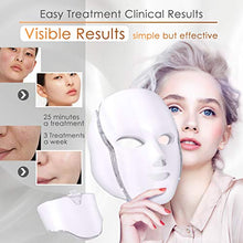 Load image into Gallery viewer, Photon Skin Rejuvenation Face &amp; Neck Mask | LED Photon Red Blue Green Therapy 7 Color Light Treatment Anti Aging Spot Removal Wrinkles Whitening Facial Skin Care Mask
