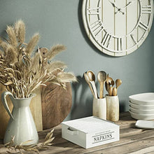 Load image into Gallery viewer, Barnyard Designs Old Country Brand Kitchenware Bundle Set, Metal Canisters, Napkin Holder, Bread Box Storage Container, Farmhouse Kitchen Counter, White
