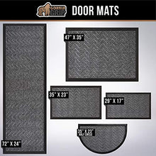 Load image into Gallery viewer, Gorilla Grip Original Durable Natural Rubber Door Mat, 29x17 Heavy Duty Pet and Dog Doormat, Indoor Outdoor, Waterproof Easy Clean, Low-Profile Mats for Entry Garage, High Traffic Areas, Stone Paws
