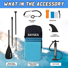 Load image into Gallery viewer, RAYSEA Inflatable Stand Up Paddle Board 10'6"x32"x6" (18.6lbs) Ultra-Light SUP with Accessories Backpack,Non Slip Deck,Paddle,Leash, Pump, Fin,Youth &amp; Adult Stand Up Boat
