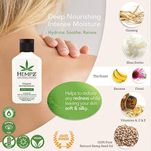 Load image into Gallery viewer, Hempz Original, Sweet Pineapple &amp; Honey Melon, and Triple Moisture Travel Size Moisturizers, Pure, Natural &amp; Herbal Hemp Seed Lotion for Dryness, 2.25oz, 3-Pack Bundle
