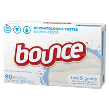 Load image into Gallery viewer, Bounce Free &amp; Gentle, Fabric Softener Sheets, 80 Count
