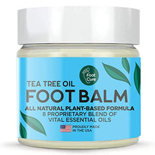 Load image into Gallery viewer, Tea Tree Oil Foot Balm, 100% All Natural Moisturizing Fast Acting Cream For Dry Feet &amp; Cracked Heels, Extra Strength Callus Remover for Itchy Feet, Toenail Treatment, Calluses Remover &amp; Callus Shaver
