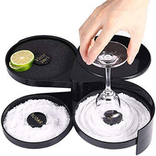 Load image into Gallery viewer, 1 Pack 3 Tier Bar Glass Rimmer for Margarita and Cocktail, Bartender Tool,Salt Box Spice Container

