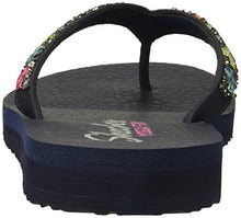 Load image into Gallery viewer, Skechers Cali Women's Meditation-Daisy Delight Flip-Flop,Navy,10 M US
