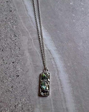 Load image into Gallery viewer, Crushed Pyrite and Raw Gemstone Birthstone Stainless Steel Pendant Necklace (Raw Emerald)
