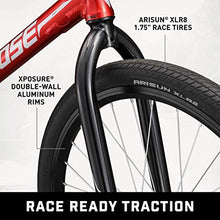 Load image into Gallery viewer, Mongoose Title 24 BMX Race Bike with 24-Inch Wheels in Red for Beginner or Returning Riders, Featuring Lightweight Tectonic T1 Aluminum Frame and Internal Cable Routing
