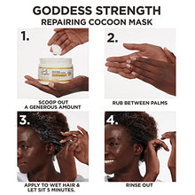 Load image into Gallery viewer, Soft-Sheen Carson Carol's Daughter Goddess Strength Repairing Cocoon Hydrating Hair Mask for Dry Damaged &amp; Curly Hair, Restores Moisture, Made with Castor Oil, 12 Oz, White
