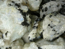 Load image into Gallery viewer, Fantasia Materials: 1 lb Rainbow Moonstone Mine Run Rough Stones from India
