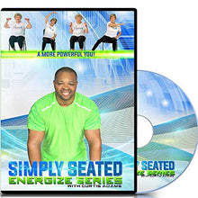 Load image into Gallery viewer, Chair Exercise DVD for Seniors- Simply Seated is an invigorating Total Body Chair Workout. Warm up, Aerobic Endurance, Strengthening, Stretching. You Will Love This Chair Exercise for Seniors DVDs
