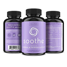 Load image into Gallery viewer, Soothe Thyroid Support and Adrenal Support Supplement - 2 in 1 Natural Formula to Support Energy, Metabolism, Adrenal Fatigue Response, Stress Response, and Cortisol Balance
