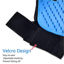 Load image into Gallery viewer, STARROAD-TIM Pet Grooming Glove Hair Remover Brush Gentle Deshedding Efficient Pet Mitt Pet Massage Gloves Left &amp; Right Hand Draw Dog Cat Horse Long Short Fur (1Pair Left &amp; Right Hand (Blue))
