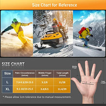 Load image into Gallery viewer, Flamino Winter Ski Gloves, Made with 3M Thinsulate Insulation, Waterproof Work Gloves with Touchscreen, Warm Snow Gloves for Women and Men in Cold Weathers
