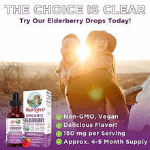 Load image into Gallery viewer, Organic Sambucus Black Elderberry Syrup Liquid Drops by MaryRuth's, Immune Support, Vegan, Non-GMO &amp; Gluten Free, 1 Month Supply, Blue/Rasp- 1 Fl Oz (Pack of 1)
