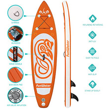 Load image into Gallery viewer, FunWater SUP Inflatable Stand Up Paddle Board 10'x31''x6'' Ultra-Light Inflatable Paddleboard with ISUP Accessories,Fins,Adjustable Paddle, Pump,Backpack, Leash, Waterproof Phone Bag,Kayak Seat
