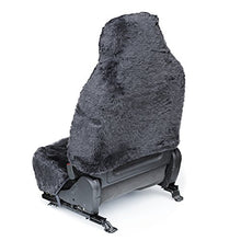 Load image into Gallery viewer, OxGord Sheepskin Seat Covers (Pack of 2) Wool Sheep Skin Shearling Car Accessories Best for Front Bucket Auto Seats Cover on Cars Truck SUV Van - Lambs Lambskin Gray Fleece Plush Cushion
