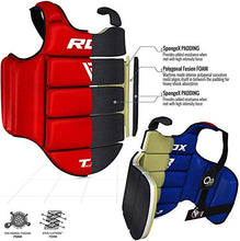 Load image into Gallery viewer, RDX TKD Chest Guard Boxing MMA Body Protector Martial Arts WTF Reversible Rib Shield Armour Taekwondo Target Training Kickboxing
