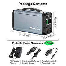 Load image into Gallery viewer, 300W Solar Generator, FlashFish 60000mAh Portable Power Station Camping Potable Generator, CPAP Battery Recharged by Solar Panel/Wall Outlet/Car, 110V AC Out/DC 12V /QC USB Ports for CPAP Camp Travel
