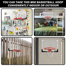 Load image into Gallery viewer, Indoor Mini Basketball Hoop Set with 3 Balls for Kids and Adults - Pro Mini Basketball Hoop for Door &amp; Wall with Complete Basketball Accessories Perfect Christmas Birthday Gifts for Kids Boys Teens
