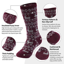 Load image into Gallery viewer, Warm Fuzzy Thermal Thick Slipper Socks and Soft Breathable Cushioned Odor Resistant Bamboo Crew Socks

