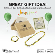 Load image into Gallery viewer, Baltic Amber Necklace And Bracelet Gift Set (Unisex Green Forest) - Certified Premium Quality Raw Baltic Amber
