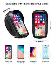 Load image into Gallery viewer, ROCKBROS Bike Phone Mount Bag Bike Front Frame Handlebar Bag Waterproof Bike Phone Holder Case Bicycle Accessories Pouch Sensitive Touch Screen Compatible with iPhone 11 XS Max XR 8 Plus Below 6.5"
