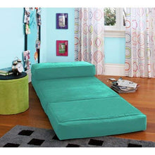 Load image into Gallery viewer, Urban Shop Ultra Suede Convertible Flip Chair, Teal
