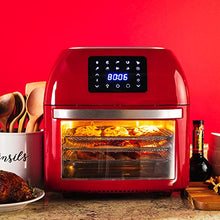 Load image into Gallery viewer, Best Choice Products 16.9qt 1800W 10-in-1 Family Size Air Fryer Countertop Oven, Rotisserie, Dehydrator - Red
