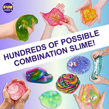 Load image into Gallery viewer, DIY Jumbo Slime Kit for Girls Boys Kids, Funkidz Ultimate Fluffy Cloud Clear Butter Glitter Glow in Dark Slime Making Kits Includes 33 Ready Slime Clay Unicorn Charms Supplies Stress Relief Toy
