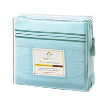 Load image into Gallery viewer, Clara Clark Bed Sheets, Premier 1800 Series 4 Piece Bed Sheet Set, Deep Pocket, Wrinkle, Fade, Stain Resistant, Luxury Soft Bedding Sheets &amp; Pillowcases, Queen, Light Blue Aqua

