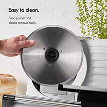Load image into Gallery viewer, VonShef Meat Slicer Electric Stainless Steel Food Cutting Machine Deli Meats, Cheese, Bread, Vegetables – Thickness Control, Sliding Plate, Food Pusher, Anti Slip Feet
