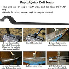 Load image into Gallery viewer, E-cowlboy Rapid Tongs Bundle Set Five Types DIY Blacksmith Tongs with Rivet, Rapid Bolt/Flat Jaw/Slot Jaw/V-Bit/Scroll Tongs

