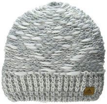 Load image into Gallery viewer, adidas Women's Whittier 2 Beanie, White - Clear Onix Twist/Clear Onix, One Size
