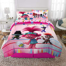 Load image into Gallery viewer, Franco Manufacturing Trolls World Tour 4 Piece Full Size Microfiber Sheet Set
