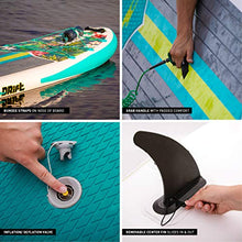 Load image into Gallery viewer, DRIFT 10'8" Inflatable Stand Up Paddle Board, SUP with Accessories | Coiled Leash, Pump, Lightweight Paddle, Fin &amp; Backpack Travel Bag…
