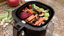 Load image into Gallery viewer, Ovente Electric Air Fryer 3.2-Quart for Grilling Roasting with Digital LED Touch Display Non-Stick Fry Basket &amp; Pan, 1400 Watt Power Air Oven &amp; Oilles Cooker with Temperature Control, Black FAD61302B
