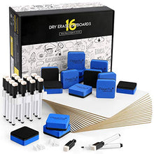 Load image into Gallery viewer, Magicfly Double-Sided Small White Board for Classroom, 9 x 12 Inches Dry Erase Lap Boards, Bulk Pack of 16 Mini White Board for Student, Kids, Teachers, Office, with 16 Pens, 16 Erasers &amp; 16 Pen Clips

