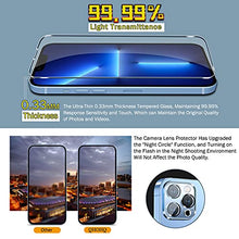 Load image into Gallery viewer, QHOHQ 3 Pack Screen Protector Compatible for iPhone 13 Pro Max 6.7" with 3 Pack Camera Lens Protector, Ultra HD Full Screen Tempered Glass, 9H Hardness, Scratch Resistant, Easy Install - Case Friendly
