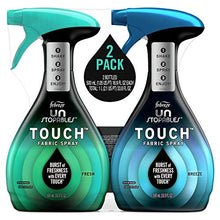 Load image into Gallery viewer, Febreze Fabric Spray, Unstopables Touch Fabric Refresher Spray, Odor Eliminator for Strong Odor, Fresh &amp; Breeze, 16.9 Oz (2 Count)
