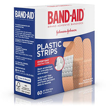 Load image into Gallery viewer, Band-Aid Brand Adhesive Bandages, Plastic Strips, ONE SIZE FITS ALL, 60 Count (Pack of 3)

