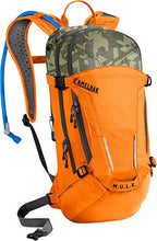 Load image into Gallery viewer, M.U.L.E. Mountain Biking Hydration Pack - Easy Refilling Hydration Backpack - Magnetic Tube Trap - 100 oz., Russet Orange/Camelflage
