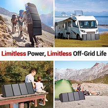 Load image into Gallery viewer, ROCKPALS SP003 100W Foldable Solar Panel for Jackery Explorer/Flashfish/BALDR/Goal Zero/Anker Portable Power Station Generator and USB Devices, Portable Solar Panel Charger with 3 USB Ports
