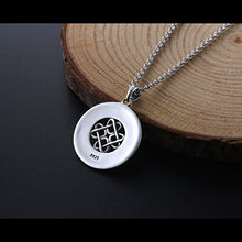 Load image into Gallery viewer, 925 Sterling Silver Jewelry Oxidized Good Luck Irish Knot Celtic Medallion Round Pendant Necklace, 20 inch
