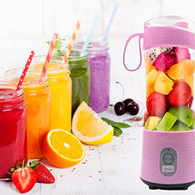 Load image into Gallery viewer, Fruit Twister Portable Blender for Shakes and Smoothies, Personal handheld Mini Travel Size 13 Oz (380ml), Battery Operated and USB Rechargeable Home Office Gym Beach Purple
