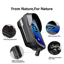 Load image into Gallery viewer, Whale Fall Waterproof Bike Frame Bag Bike Phone Bag Bicycle Cell Phone Holder for GPS - Bicycle Bag Frame Hard Eva Navi Pressure-Resistant Handlebar Bag TPU Touch-Screen with Sun-Visor and Rain Cover
