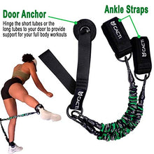 Load image into Gallery viewer, Cacti Resistance Bands for Legs and Butt Set - Fabric Booty Band, Workout Band with Handles, 2 Exercise Resistance Bands, 2 Ankle Straps, Door Anchor, 2 Core Sliders, Gym Carry Bag, Workout Guide
