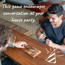 Load image into Gallery viewer, BSIRI Tic Tac Toe Wooden Board Game Table Toy Player Room Decor Tables Family XOXO Decorative Pieces Adult Rustic Kids Play Travel Backyard Discovery Night Level Drinking Romantic Decorations
