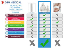Load image into Gallery viewer, D&amp;H Medical 24 Bulk Pack Gauze Stretch Bandage Roll, 4 Inch X 4 Yards, Used for Wound Care, Easy to Use Cotton Ply Rolled Hand Wrap Dressing Ankles &amp; Knees. Add to First Aid Supplies.
